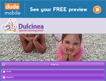 Tablet Screenshot of dulcineaspanishdaycare.com